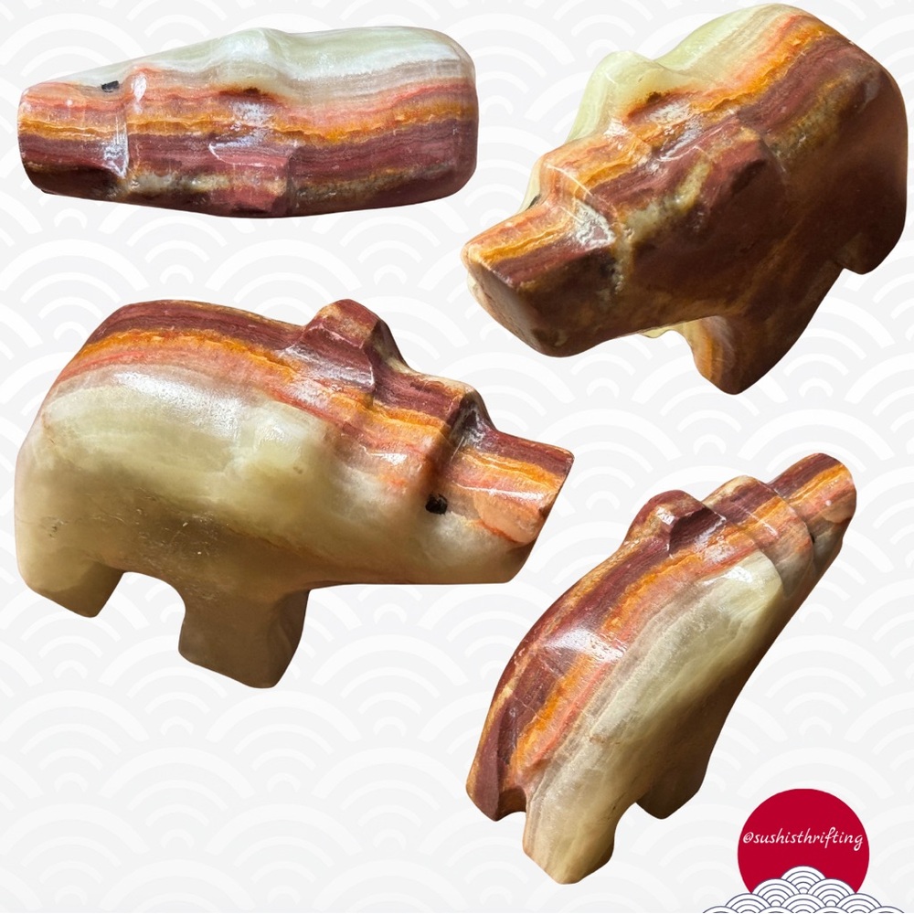 4pc Stone Animal Set - Picture 7 of 16
